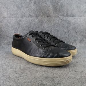 Ecco Shoes Men 46 Sneaker Soft 7 Lifestyle Fashion Classic Leather Black Comfort